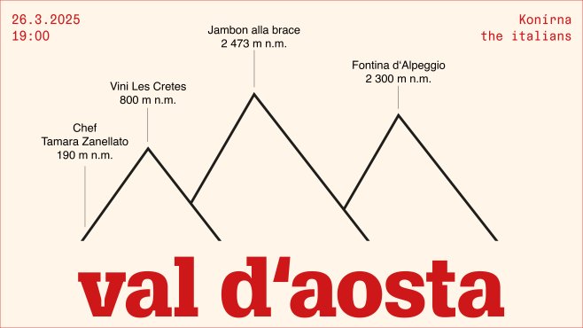Valle d Aosta, tematická večeře, the italians, jotaz, les cretes, prosciutticifio gran san bernardo
